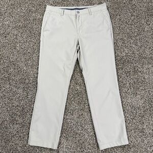 Bonobos Pants Mens Sz 33x30 Slim Khaki Beige Chino Flat Front Performance Golf